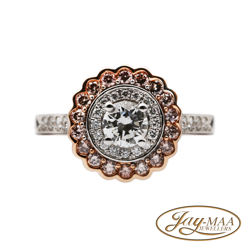 Jewellery-Ad-Social-Media-Jay-Maa-Jewellers-New-Rose-and-White-Gold-Double-Halo-Diamond-Ring