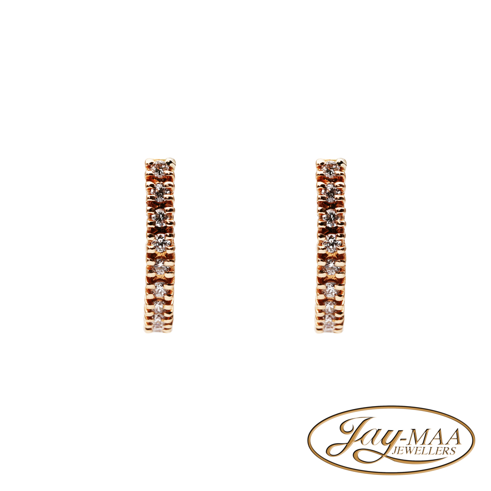 Jewellery-Ad-Social-Media-Jay-Maa-Jewellers-Rose-Gold-Diamond-Huggie-Earrings-Front