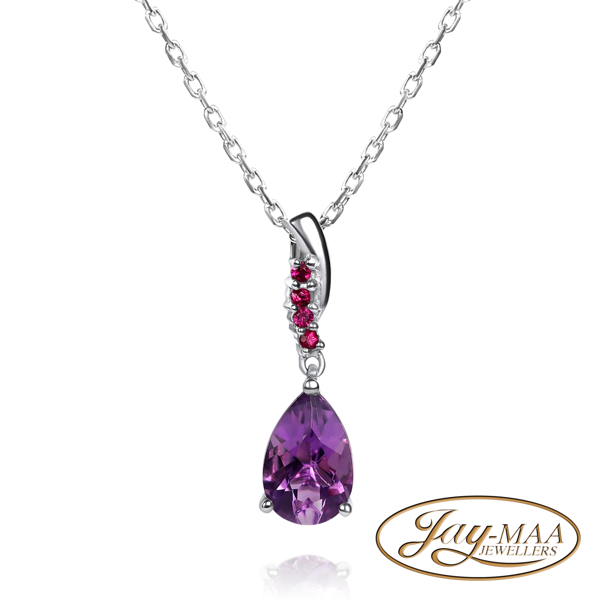 Jewellery-Ad-Social-Media-Jay-Maa-Jewellers-Silver-Bridal-Jewellery-Sterling-Silver-Amethyst-Pendant-and-Necklace